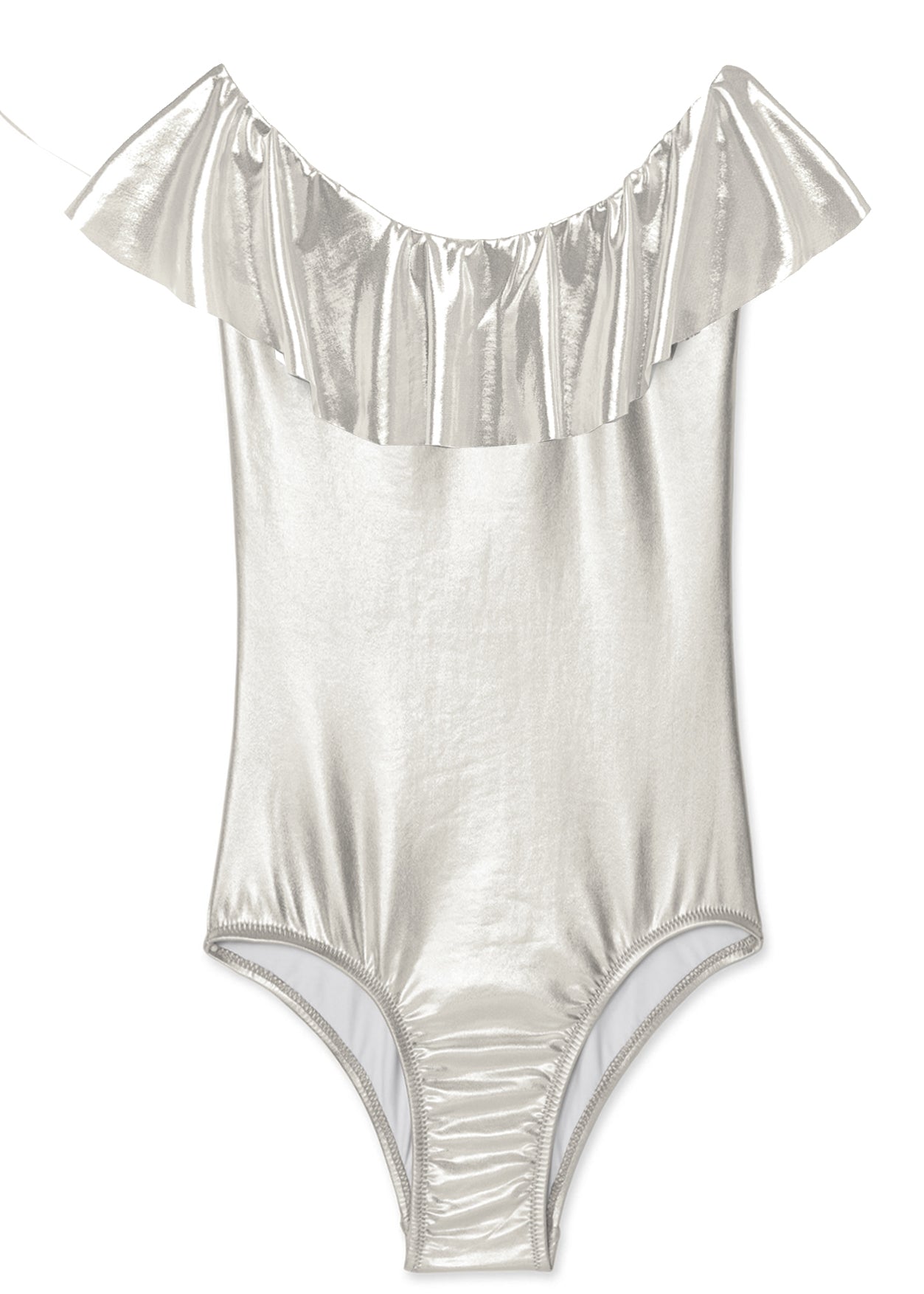 Stella Metallic Bodysuit - Silver