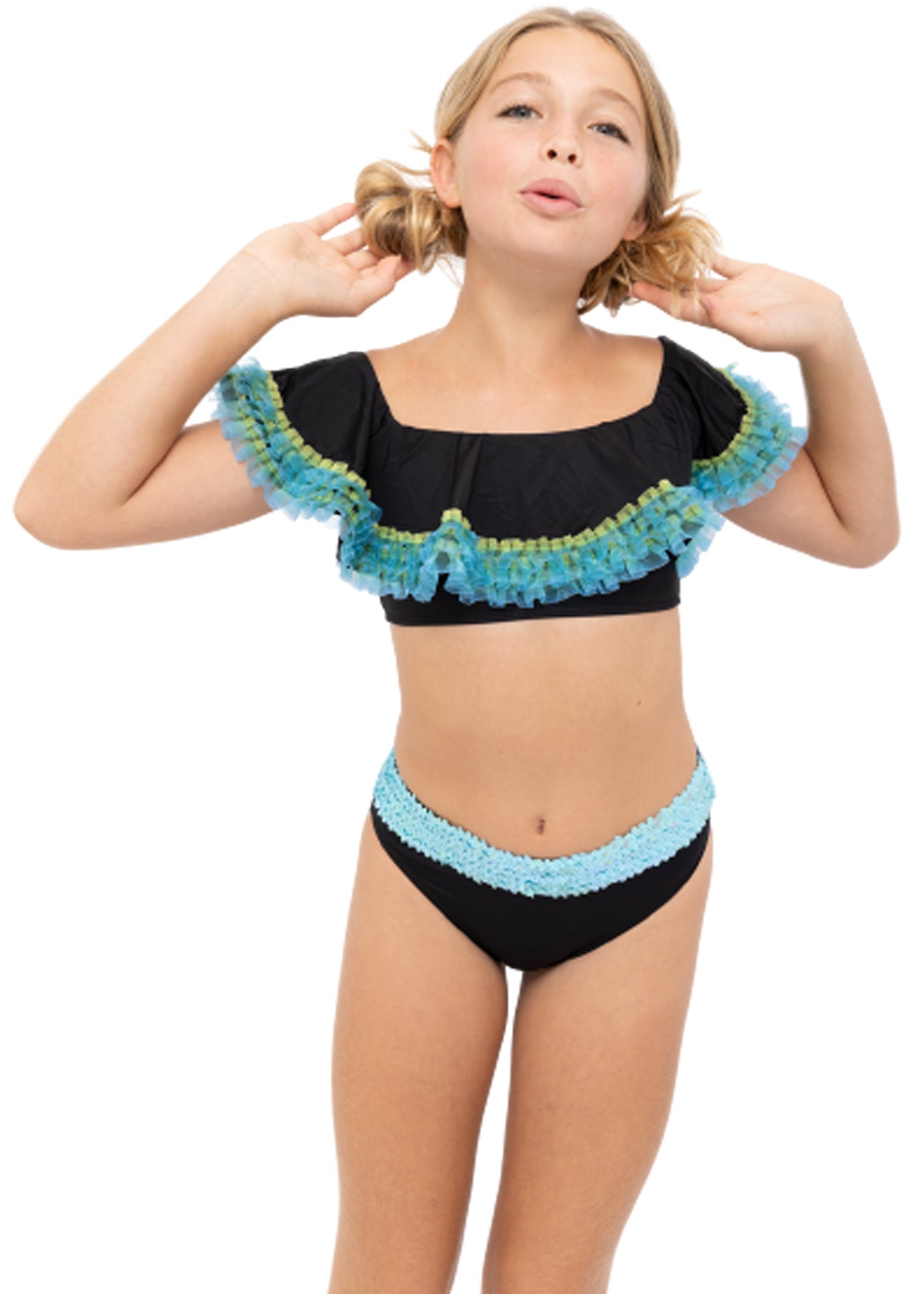 Black Classic Swimwear for Tweens Stella Cove