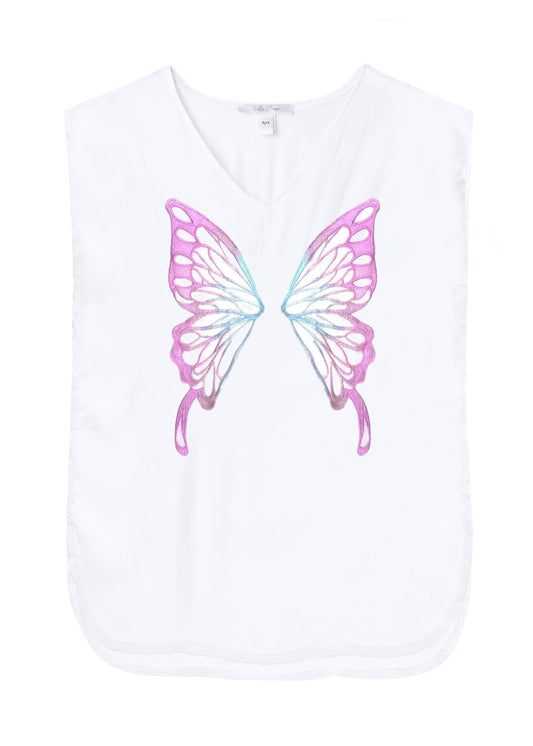 beach cover up with butterfly