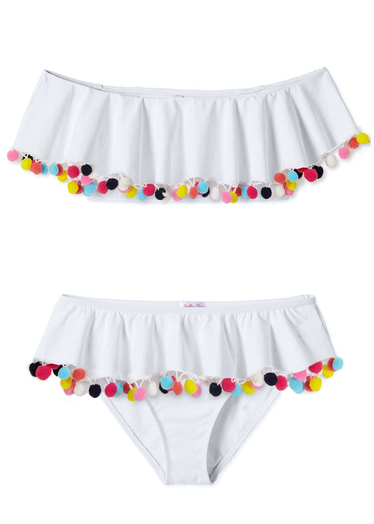 cute pom pom bikini for girls