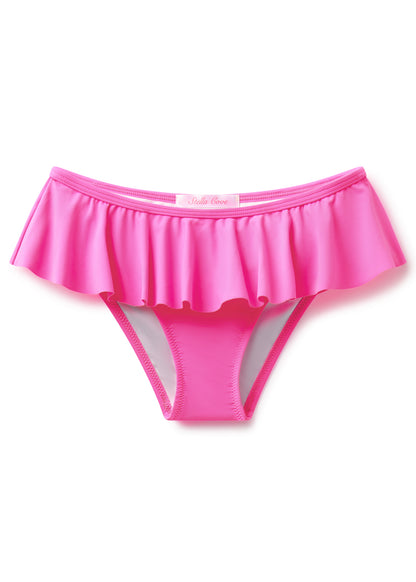 Neon Pink Ruffle Bottom