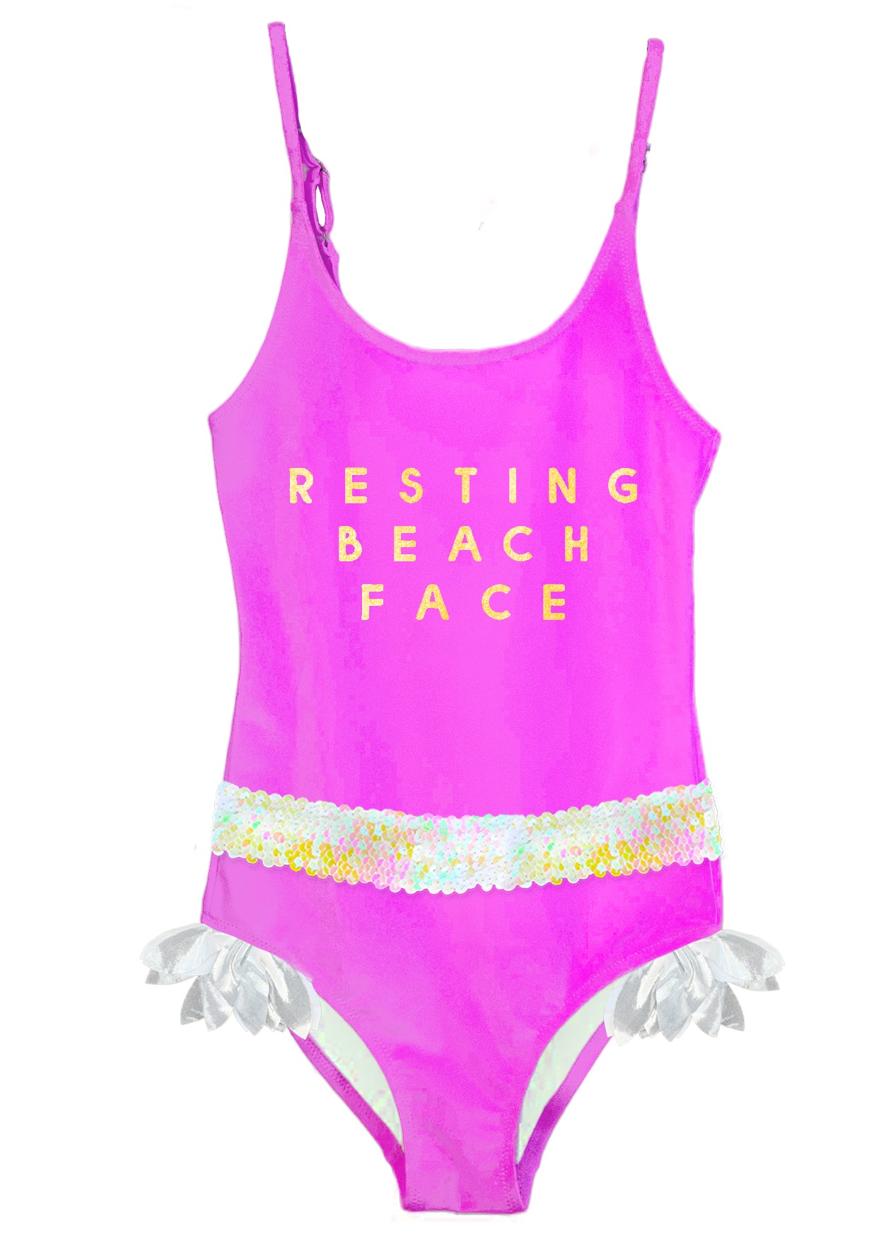 Hot Pink Silver Swimwear for Girls – Stella Cove