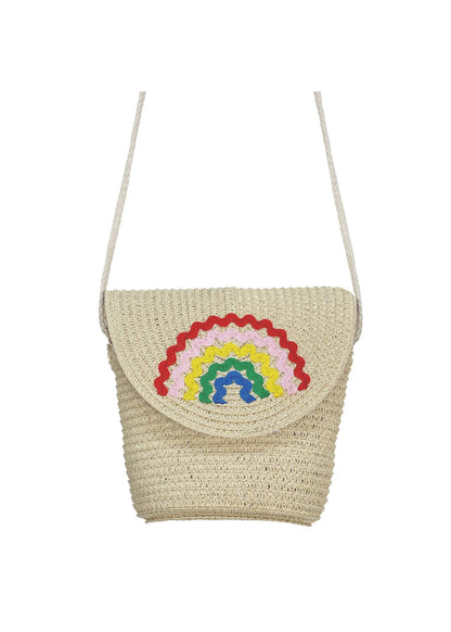 rainbow beach bag for girls