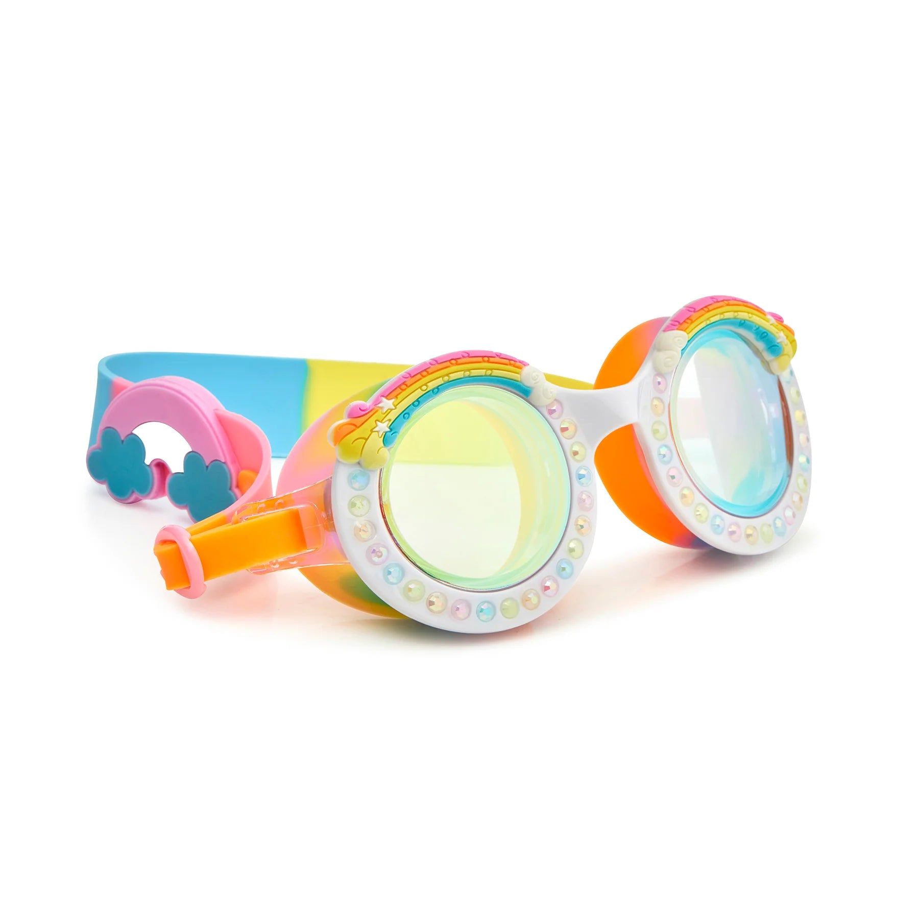 rainbow swimming goggles for girls