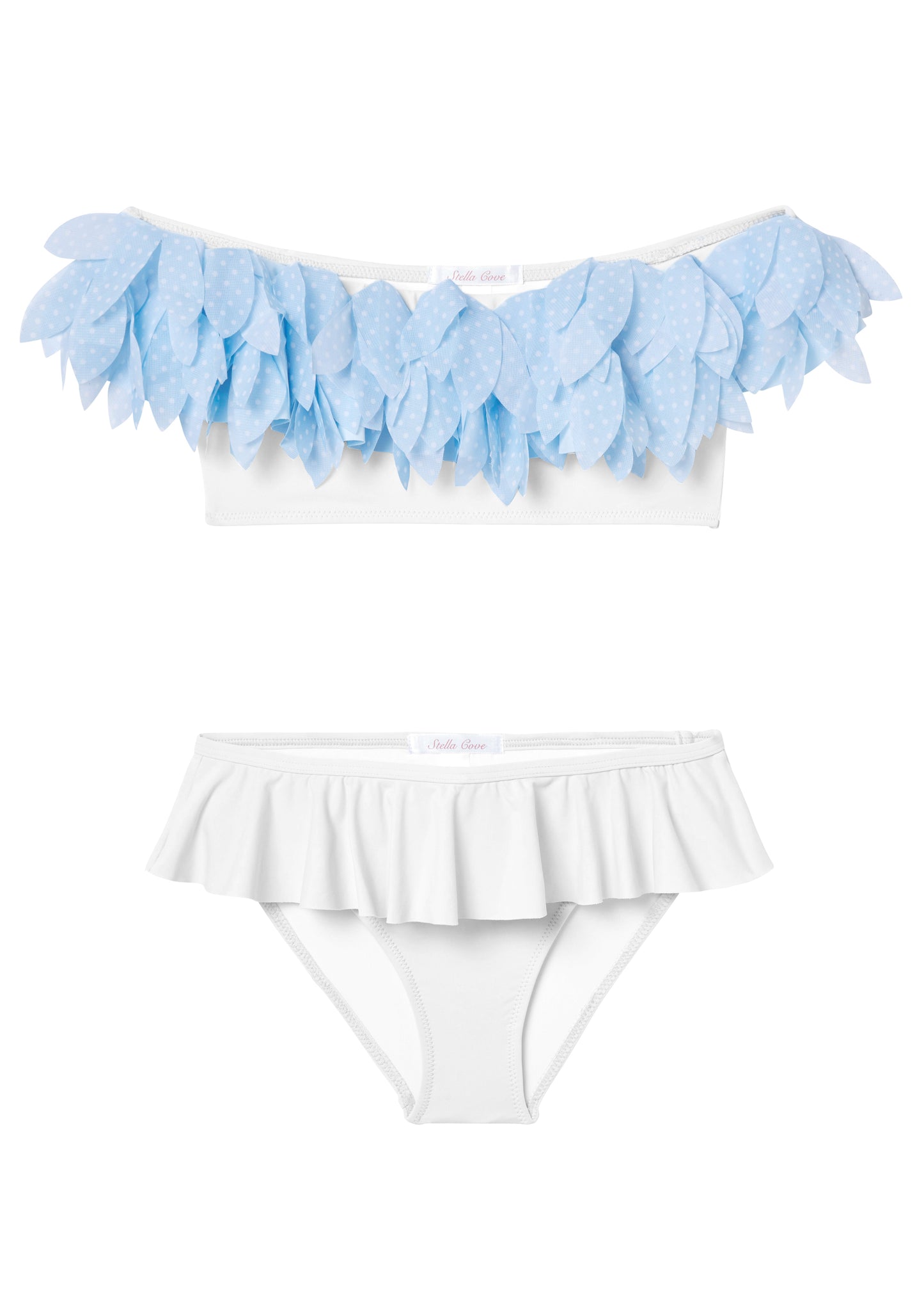 white and blue bikini for girls