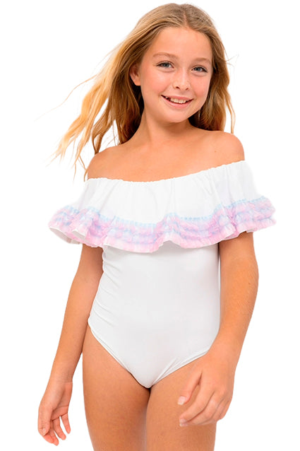 white cute swimwear for girls